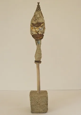 Aviator – cement, earth, sand, recycled paper, bamboo, paint, 0