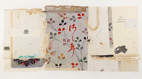 Golden Journey – mixed media collage,, 2005