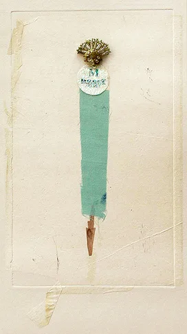 Helmet – mixed media collage,, 2004