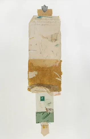 Letter from Abroad – mixed media collage,, 2007