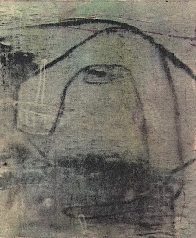Placid Sentinel, 2000 – monotype, gum arabic transfer, 2000