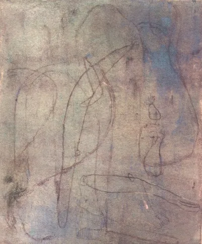 Somnolent, 2000 – monotype, gum arabic transfer, 2000