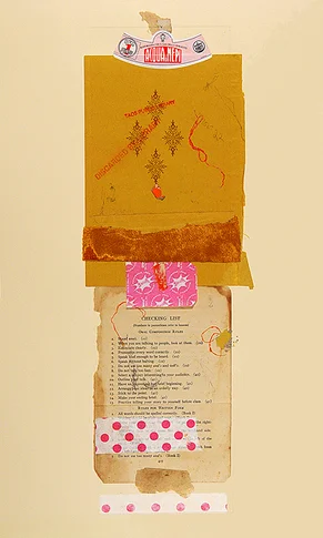 Stand Erect – mixed media collage,, 2004